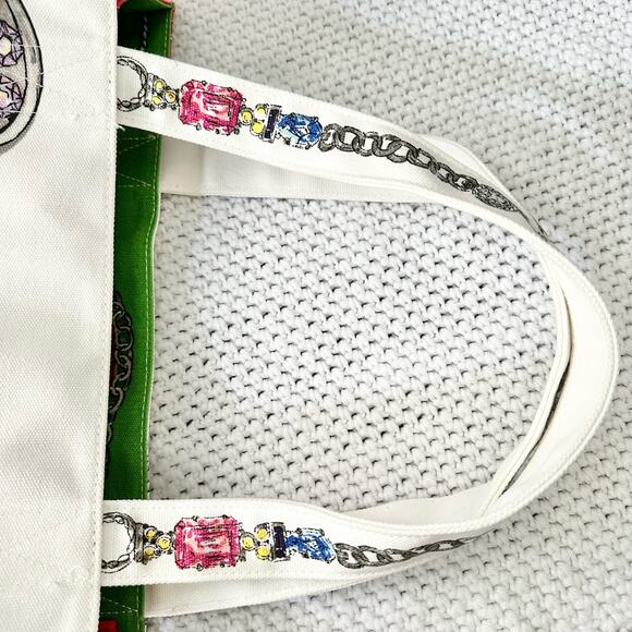 Brighton Large Canvas All That Glitters Holiday Love Tote Bag Ornate Jewels - Picture 16 of 16